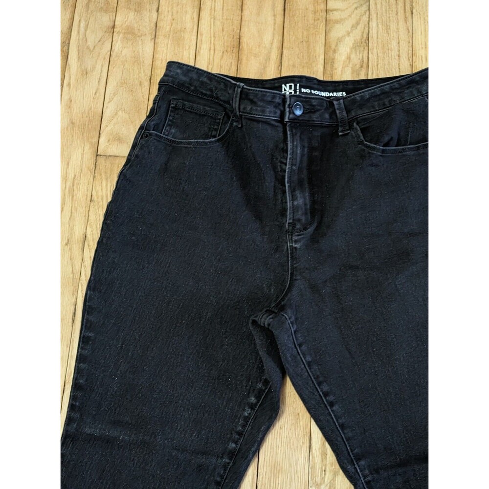 No Boundaries Juniors Jeans Black Denim Straight Leg Pants Size 15 - Picture 2 of 13